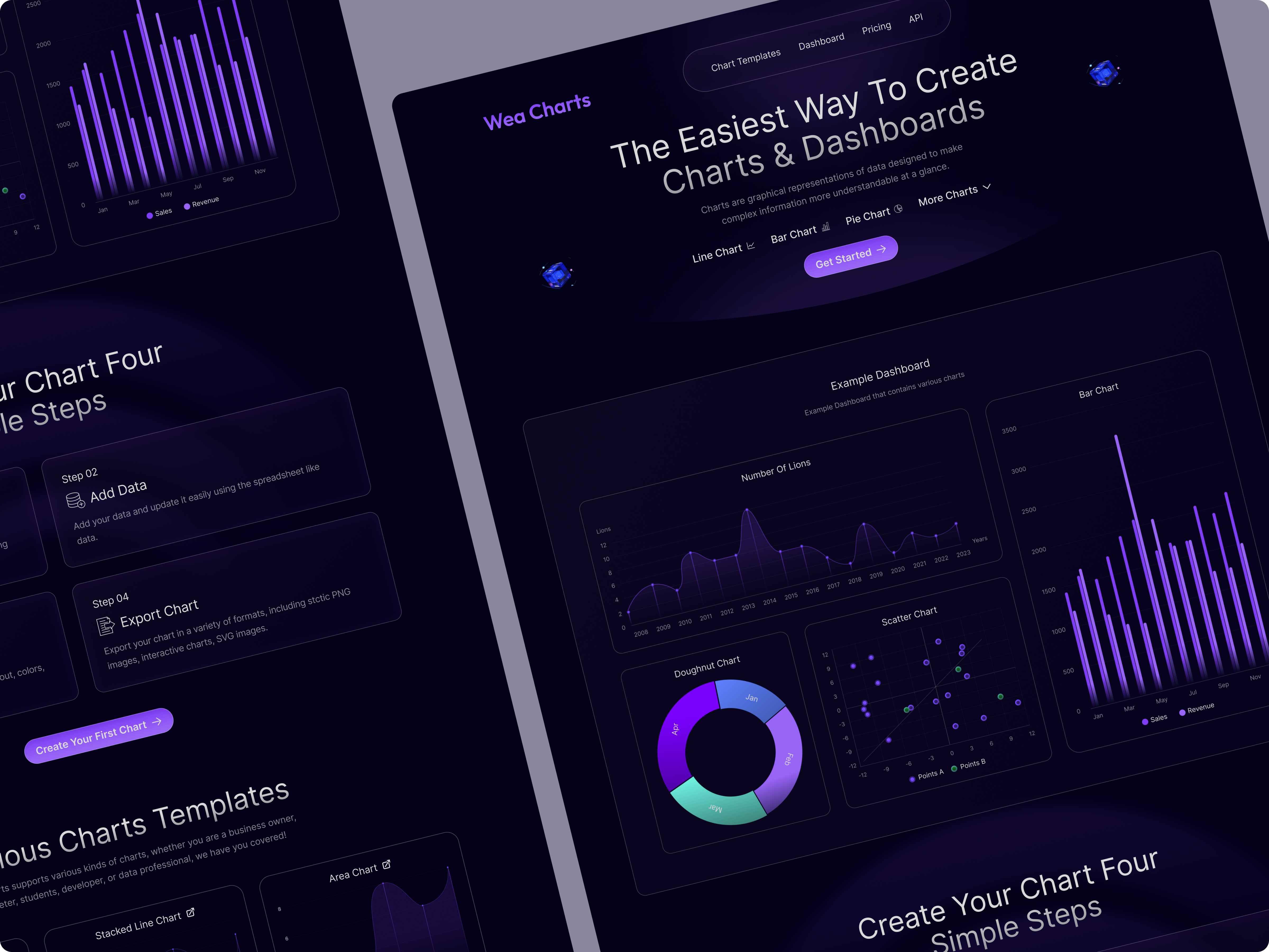 Analytical Dashboard Generator SAAS Landing Page Redesign UI blue clean figma graphic design grdient landing page minimal saas ui uiux visual website