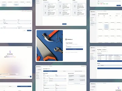 Bellemar – Contractor Management Workflow branding design desktop app figma list view logo saas ui ux web app workflow