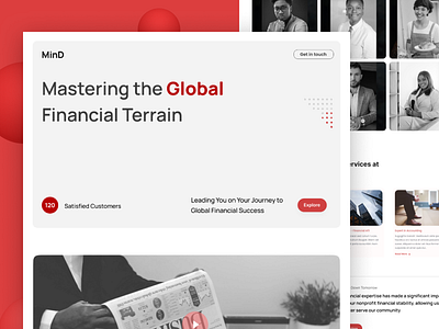 Finance Website Build by AgenciFlow agenciflow agenciflow india design studio minimal design new trend 2025 design red theme ui website design
