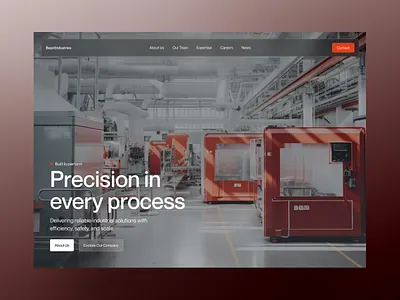 Industrial/Factory Company Website - UI Design Exploration b2b website clean factory website industry website manufactoring ui design web web design webdesign