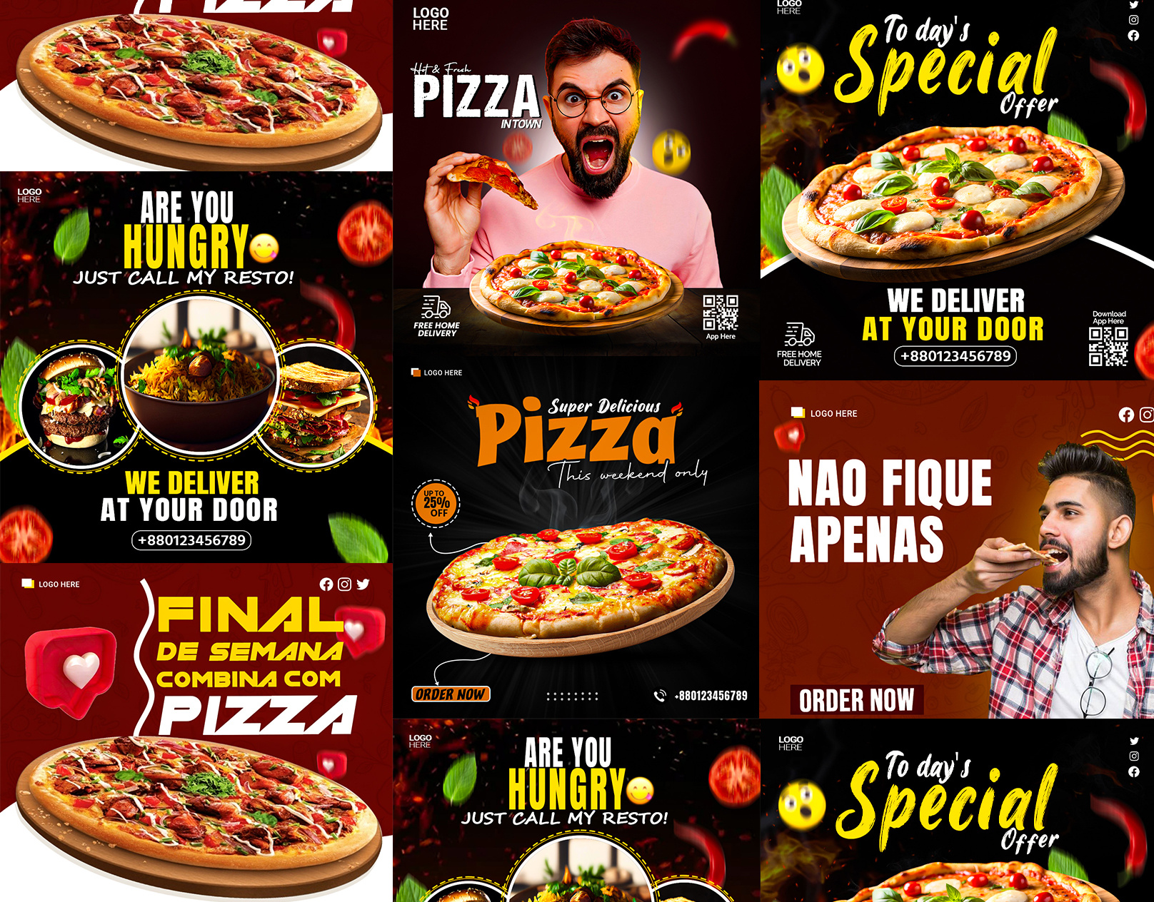 Food Poster Design burger banner design