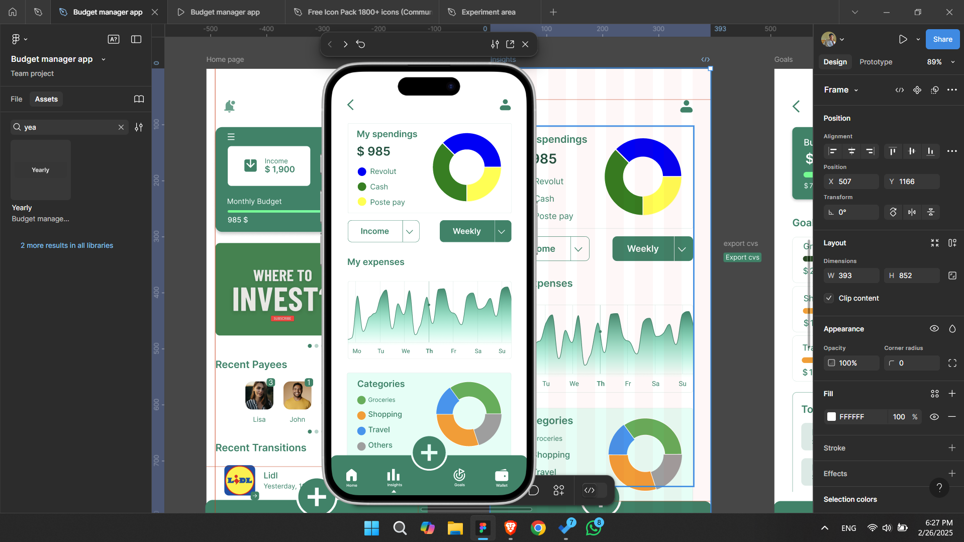 Example of TRUE BUDGET – Mobile Finance Management App