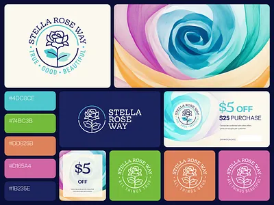 Stella Rose Way brand identity branding logo redesign redesign rose