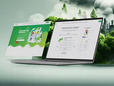Carbon Footprint Calculator UX carbon footprint calculator circular energy green energy sustainability ui ux