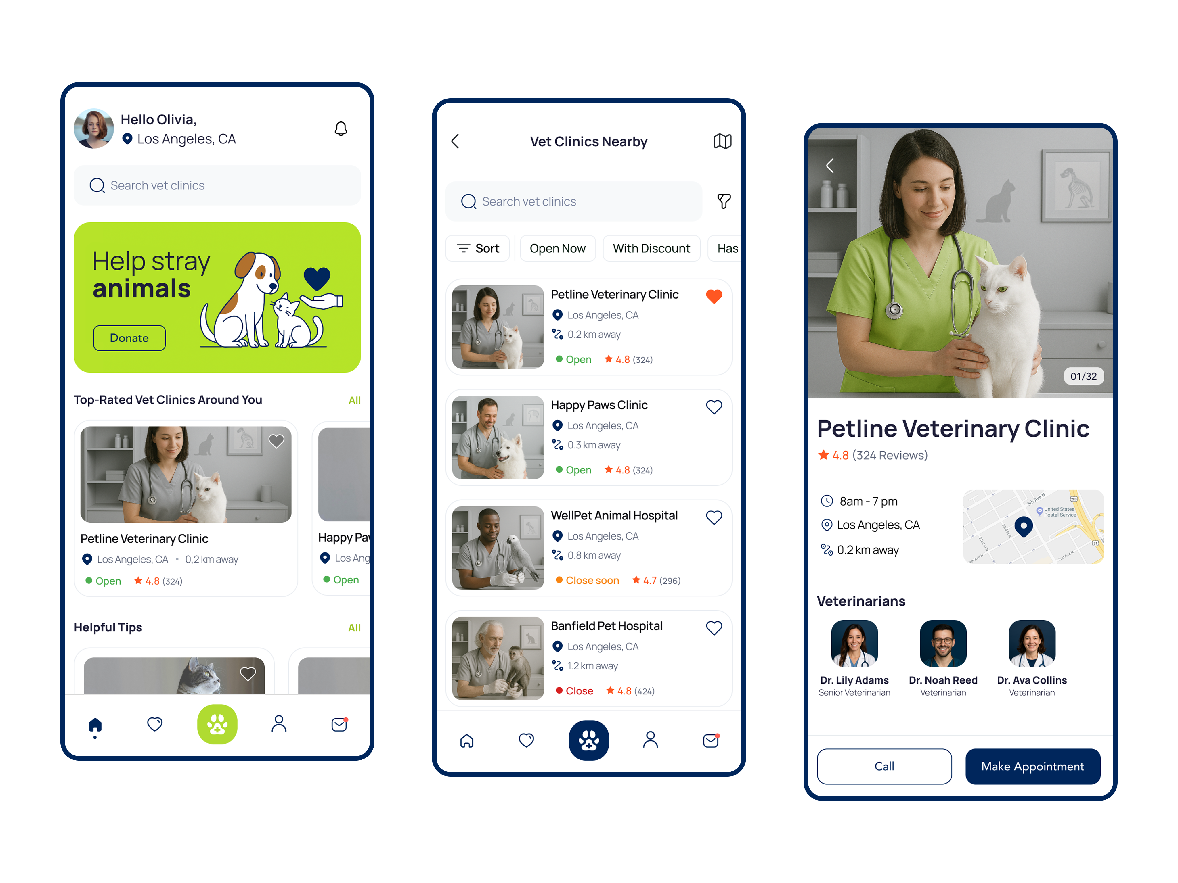 Find & Book Your Vet Instantly cleanui clinicapp mobileappdesign mobileui petcare uiux vetclinic