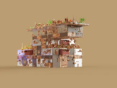 Crash Bandicoot 3d arch viz branding building c4d cinema4d design graphic design illustration motion graphics redshift type typography