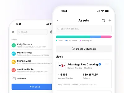 LoanX Assets app assets bank banking finance ios lending loan mobile money ui