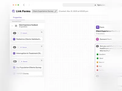 Link Forms Builder interface app builder design flat forms interface link minimal ui web