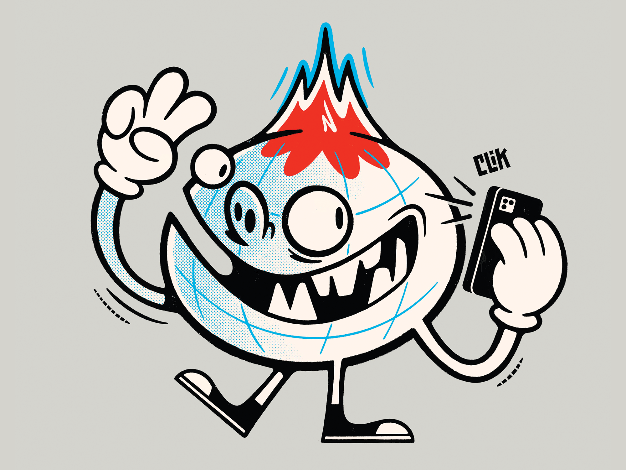 Burning World Selfie branding design graphic design illustration