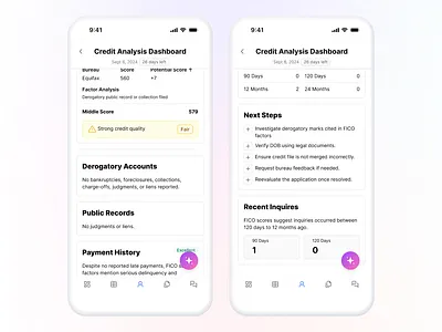 LoanX Credit Dashboard ai app banking credit ios lending loan mobile money ui