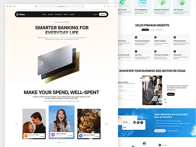 Fintech Landing Page UI/UX Design fintech fintech landing page landing page saas saas finance ui design user centric ux design