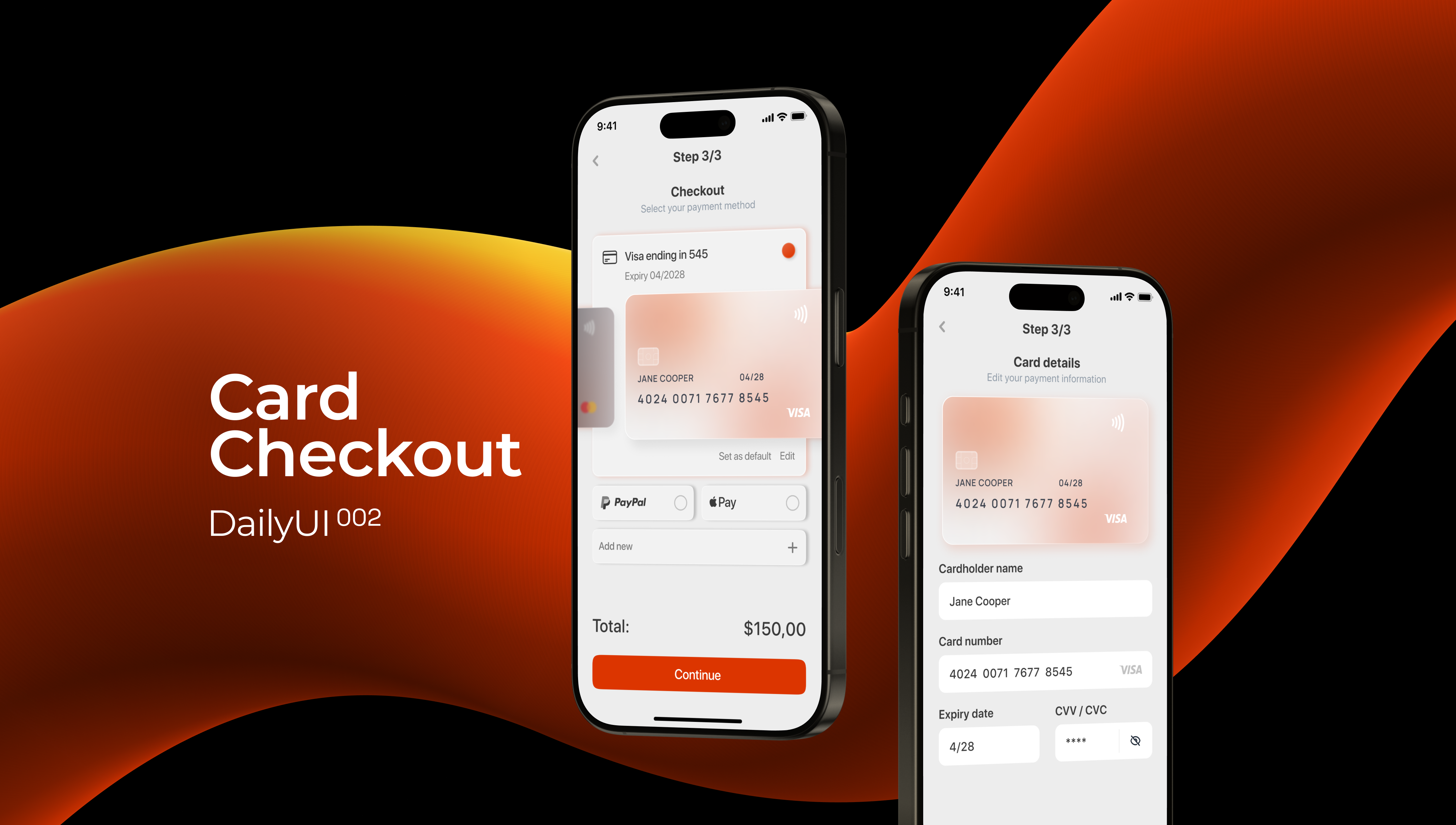 #DailyUI - 002 - Credit Card Checkout 002 adove photoshop app app design card card checkout checkout daily dailyui design figma mockup ui ui design