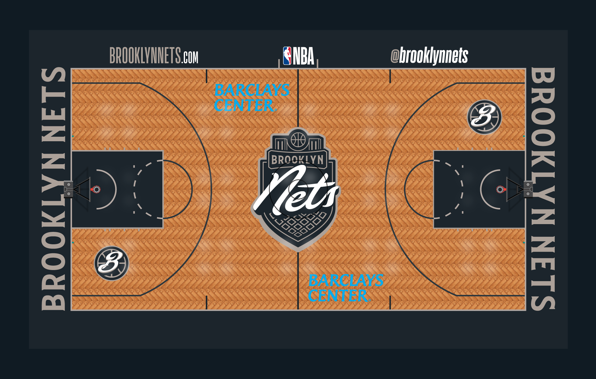 Concept Update / Rebranding the Brooklyn Nets basketball branding brooklyn nets graphic design illustrator logo design logos nba rebranding redesign sports sports logos uniforms visual identity