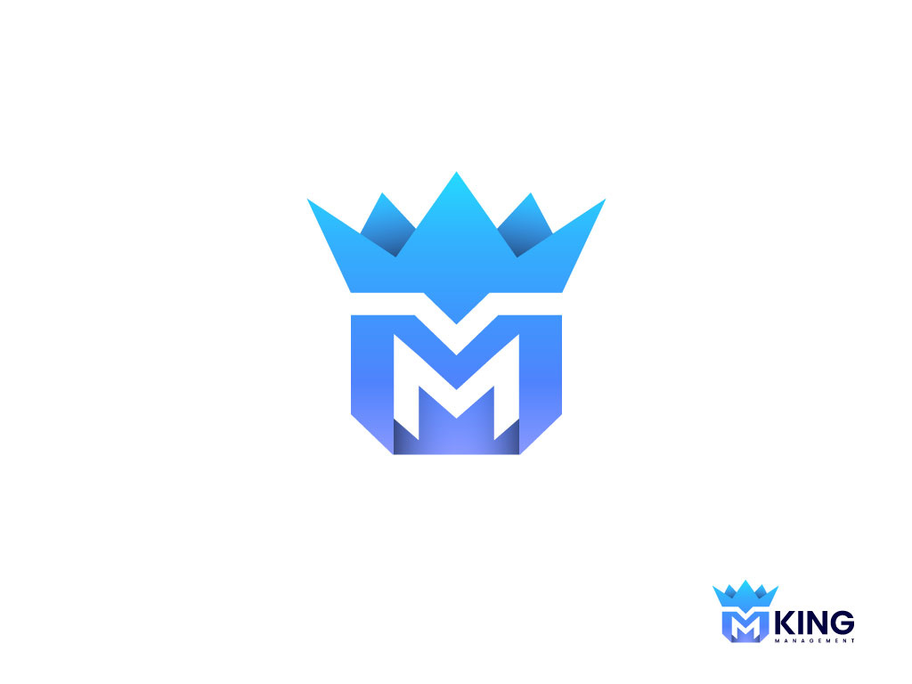 Management king Logo Design animation branding creative logo crown custom logo illustration king king logo letter logo logo m m letter logo management king