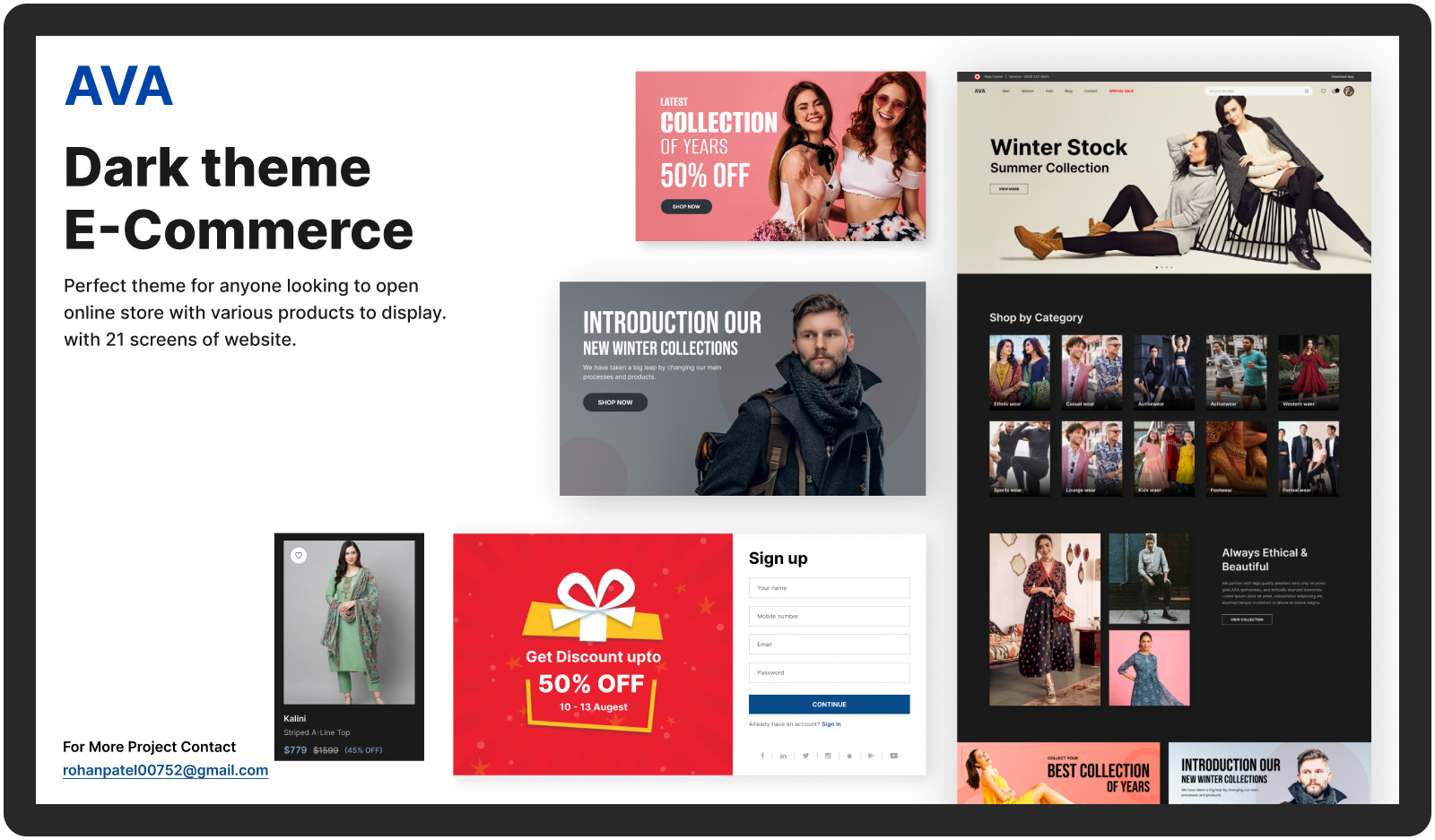 website design banner cloths creative dark design dribbble ecommerce fashion figma graphic design landingpage login offer shopping ui ux website