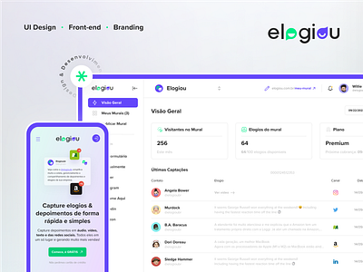 Visual Design & Branding - Elogiou 3d app branding design design de interface figma graphic design illustration interface landing logo ui