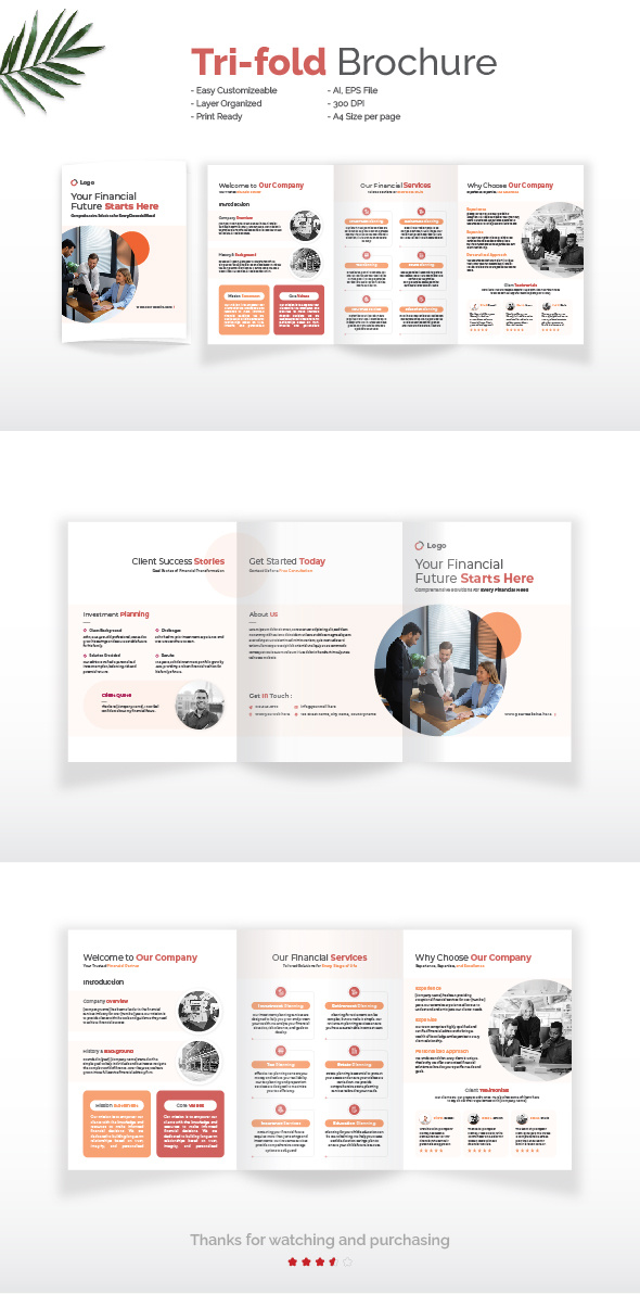Financial Business Proposal Tri-Fold Brochure Template a4 booklet brochure brochure template business proposal clean corporate brochure corporate financial creative creative brochure financial financial brochure graphic design marketing template print print template proposal tri fold trifold trifold brochure