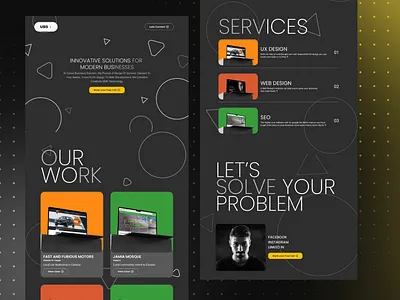 Design Agency Landing page desing. branding landingpage ui ux web webdesign