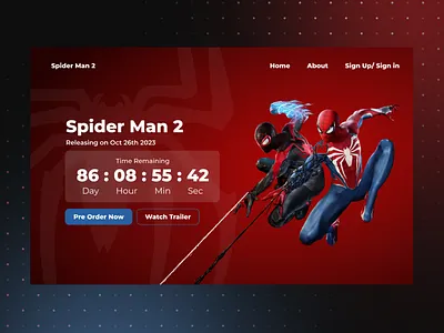 Landing Page Design - Countdown. dailyui landingpage ui uiux ux webdesigner website