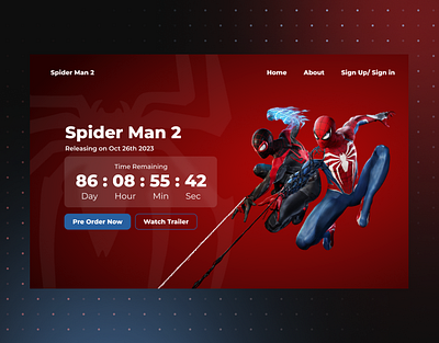 Landing Page Design - Countdown. dailyui landingpage ui uiux ux webdesigner website