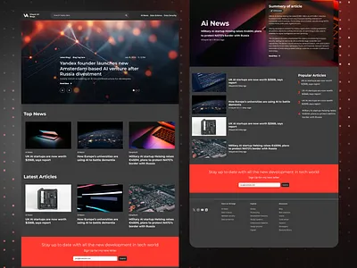 Tech Blog UI Design blogui branding graphic design landingpage logo ui uiux ux webdesign webui