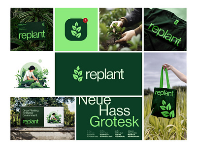 Replant | Braning & Visual Identity Design adobe brand design brand guideline brand guidelines brand identity branding design download free graphic design illustration illustrator logo nature template typography vector visual identity