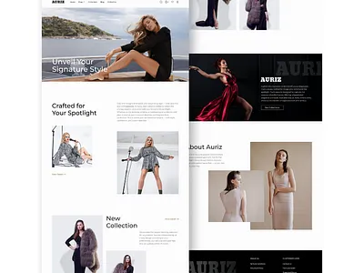 Auriz — Luxury Stagewear Store for Performers checkout page ecommerce website fashion store fashion web graphic design hero section homepage design modern design product design responsive design trendy design ui challenge ui design ui inspiration ui trend uidesignidea uiux web design web ui website concept