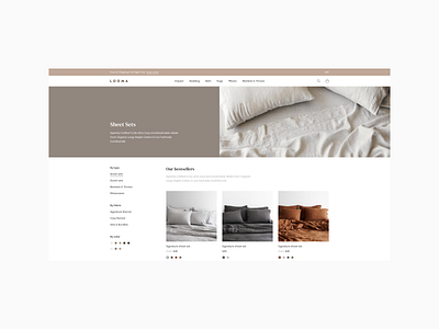 Looma Home (2021) aesthetic bedding beige branding brown custom shopify filters home decor homepage house landing page minimal pdp plp shopify