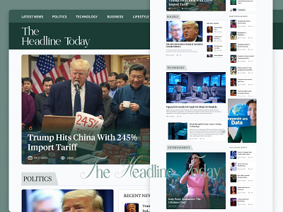 The headline today – Clean & Modern Blog News Website UI digital publication