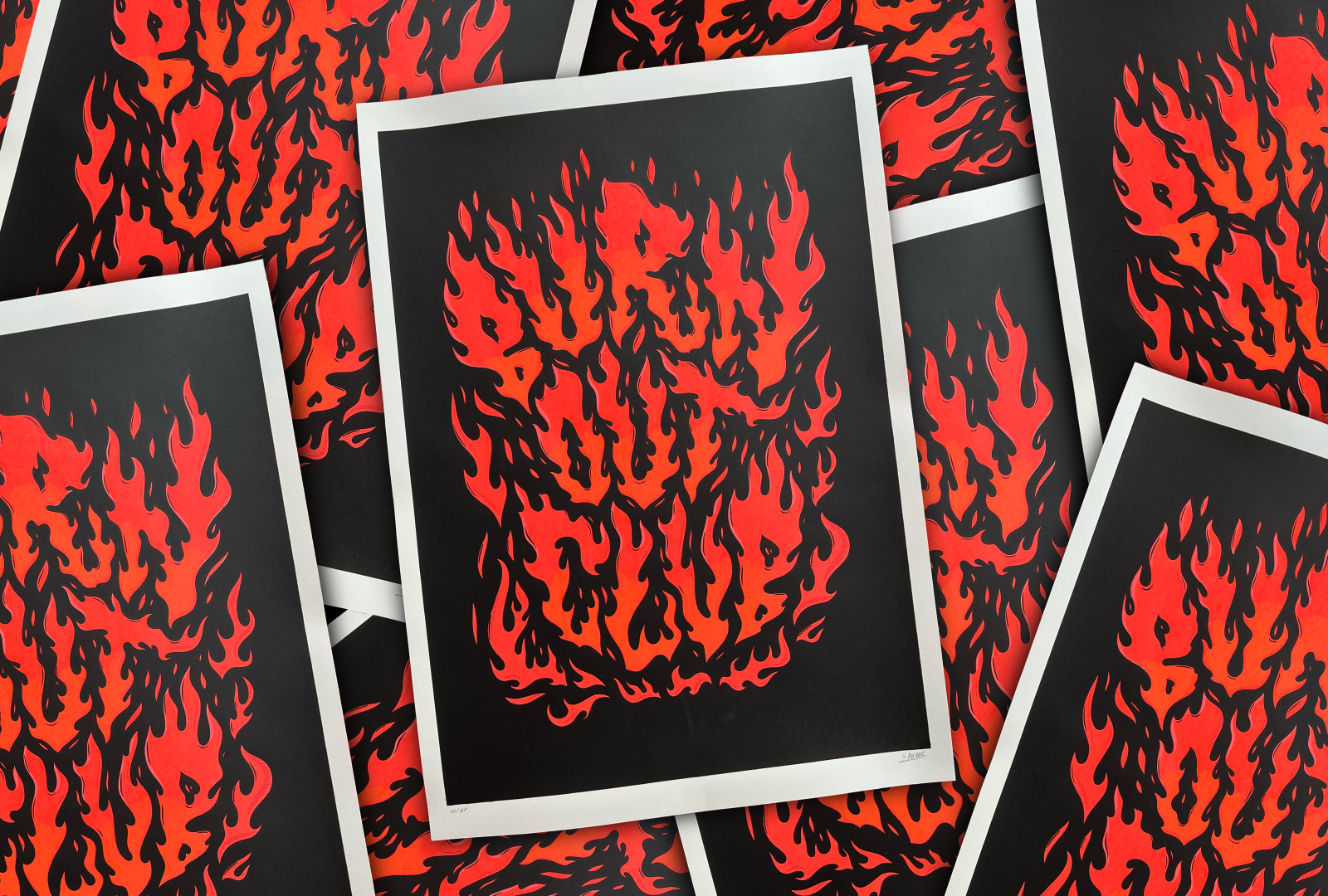 Screen Print | Burn Out Club. bold colors expressive graphic design hand drawn handmade illustration lettering poster design print procreate screenprint