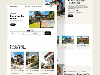 Real estate websie homepage best landing page landing page modern real estate real estate design real estate homepage real estate ui
