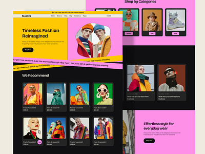 Fashion website Homepage design best fashion fashion ui fashion website design modern fashion ui modern fashion websitte neo brutalism neo brutalism website new brutalism ui