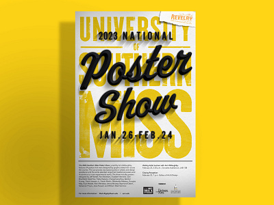 Southern Miss National Poster Show exhibition poster typography