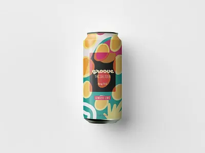 lime groove seltzer can concept abstract cannabis colorful concept feminine fruit fruity illustration modern retro seltzer thc tropical