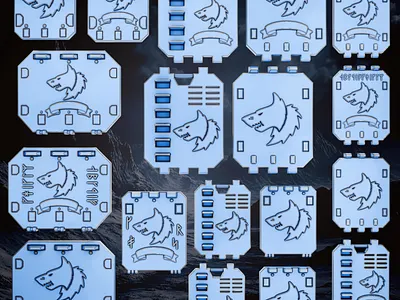 Space Wolves vehicle parts 3d 3d art 3d model 3d printing 3d sculpting blender warhammer