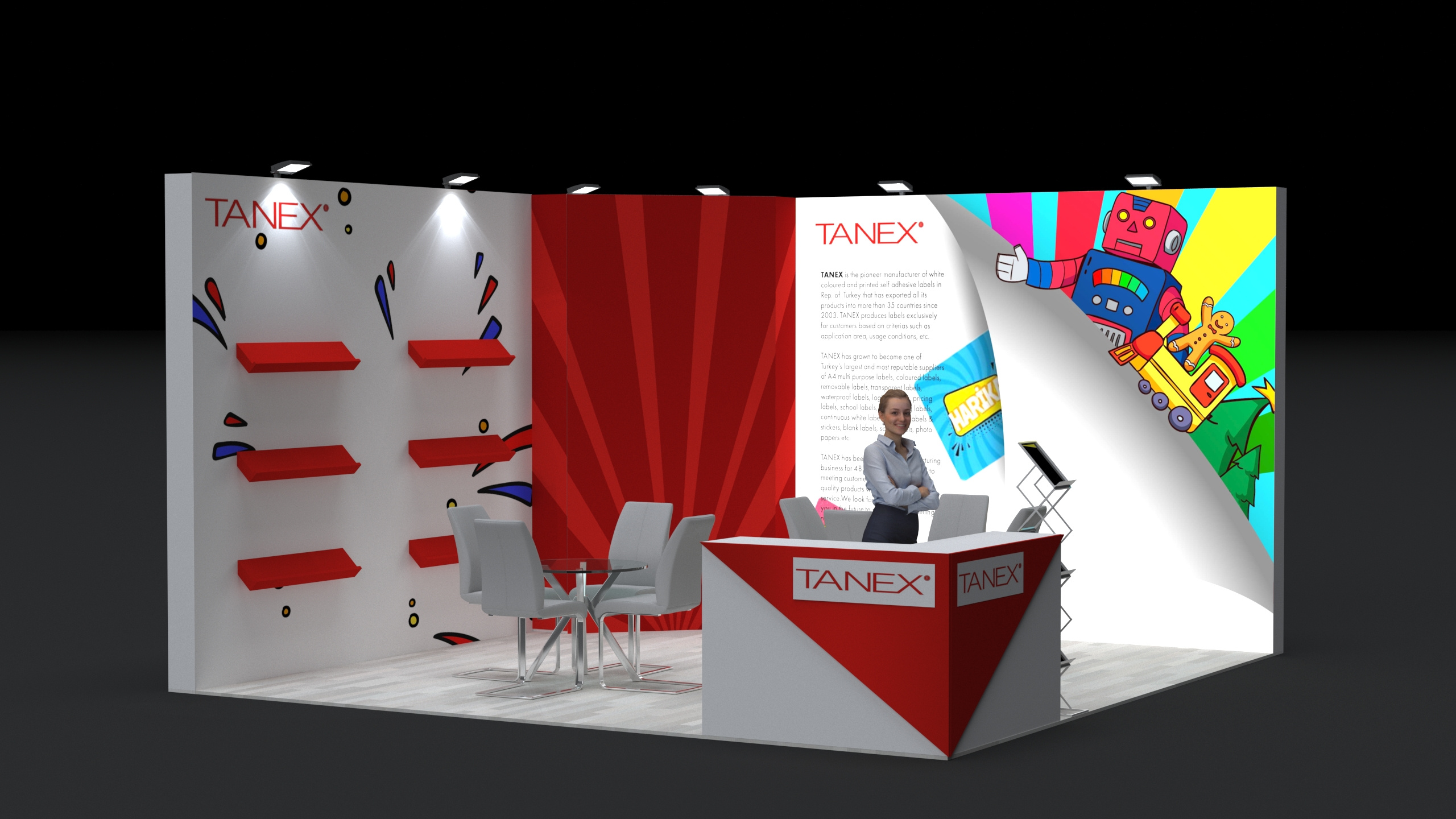 Stand Design 3d 3dmas 3dsmax booth corona exhibition graphic design stand vray