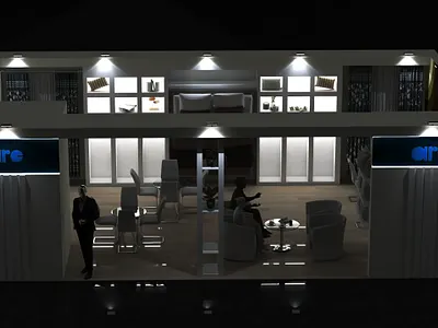 Booth Design 3d 3dsmax booth branding corona design exhibition graphic design stand