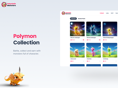 Polychain Monsters: NFT Collection crypto design graphic design nft product design ui ux web3