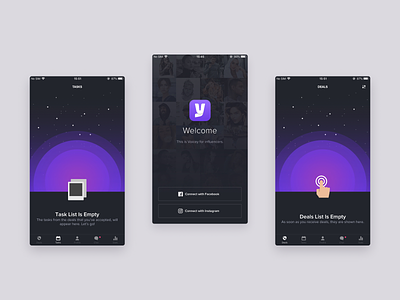 iOS mobile app for Voicey app design graphic design influencers marketing mobile app teacode typography ui ui design ux ux design