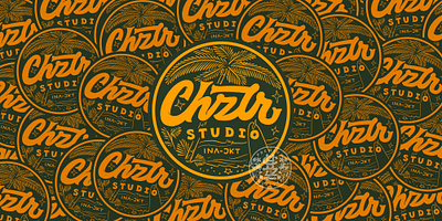 Chzalira logo badgedesign branding coconut design font graphic design handmadefont illustration lettering logo logo design logodesign palm trees tropical