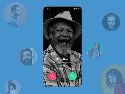 Elph messenger | call animation app design motion graphics ui ux