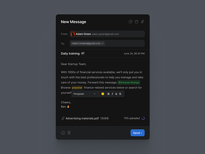 new message design system message source