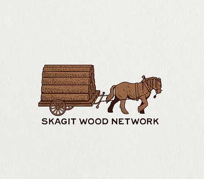 Skagit Wood Network + Expo brand design branding illustration logo western