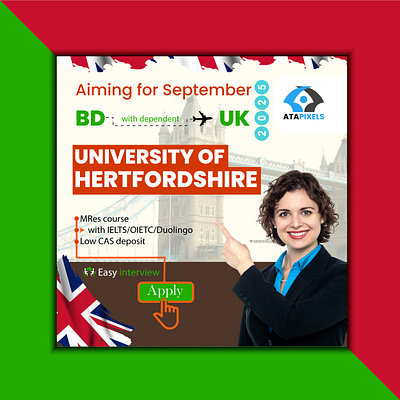 Travel To UK social media post design design graphic design media social to travel uk