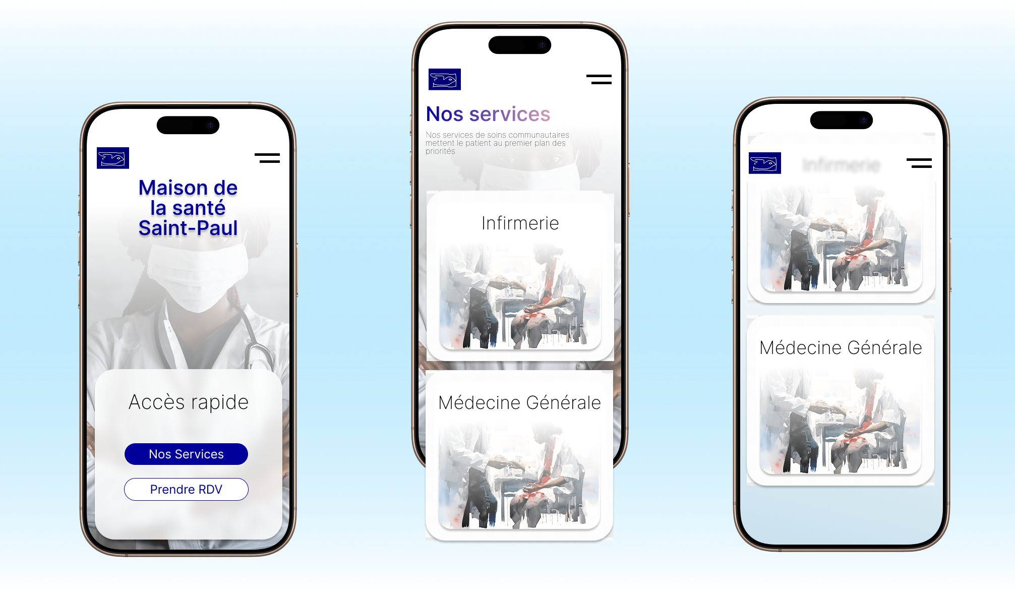 Maison de la Santé – Mobile UI & Healthcare Illustration care clinic figma health hospital mobile ui