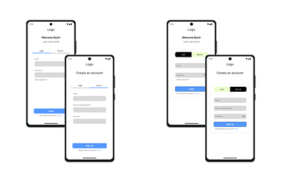 Login & Sign-Up Mobile UI | Figma Practice design practice figma login ui mobile ui ui ux ux design