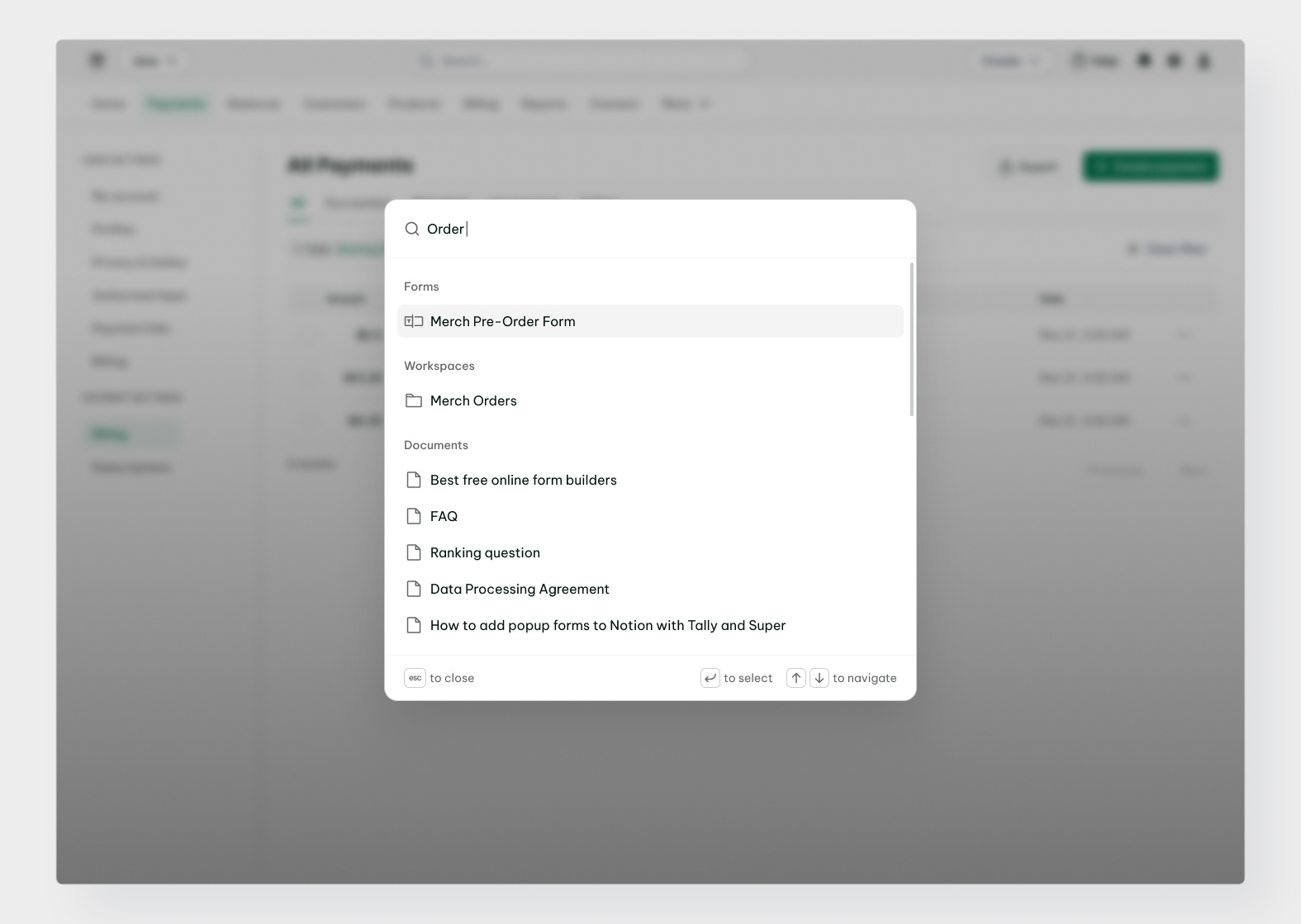 Quick Search UI Concept clean design interaction design minimal design modal ui saas search search search modal ui kit web design