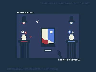 the dichotomy. color design graphic design illustration minimal vector