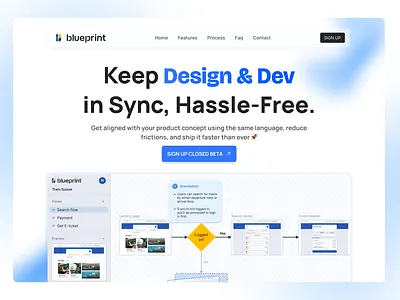 ✨ Blurprint Website Landing Page ai ai agent minimal saas saas landing page saas website ui design website