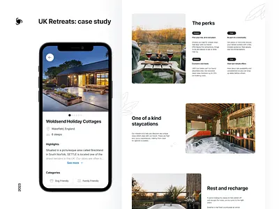 UK Retreats: web app agency app case study design ui ux web web app web design webdesign website